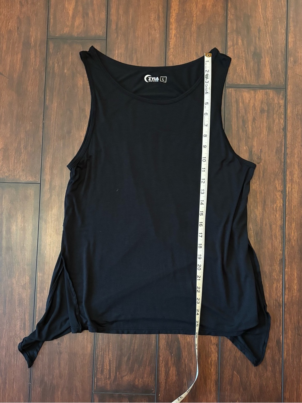 ZYIA Active Black Long Finesse Slit Tank - Women’s Large - Picture 12 of 13